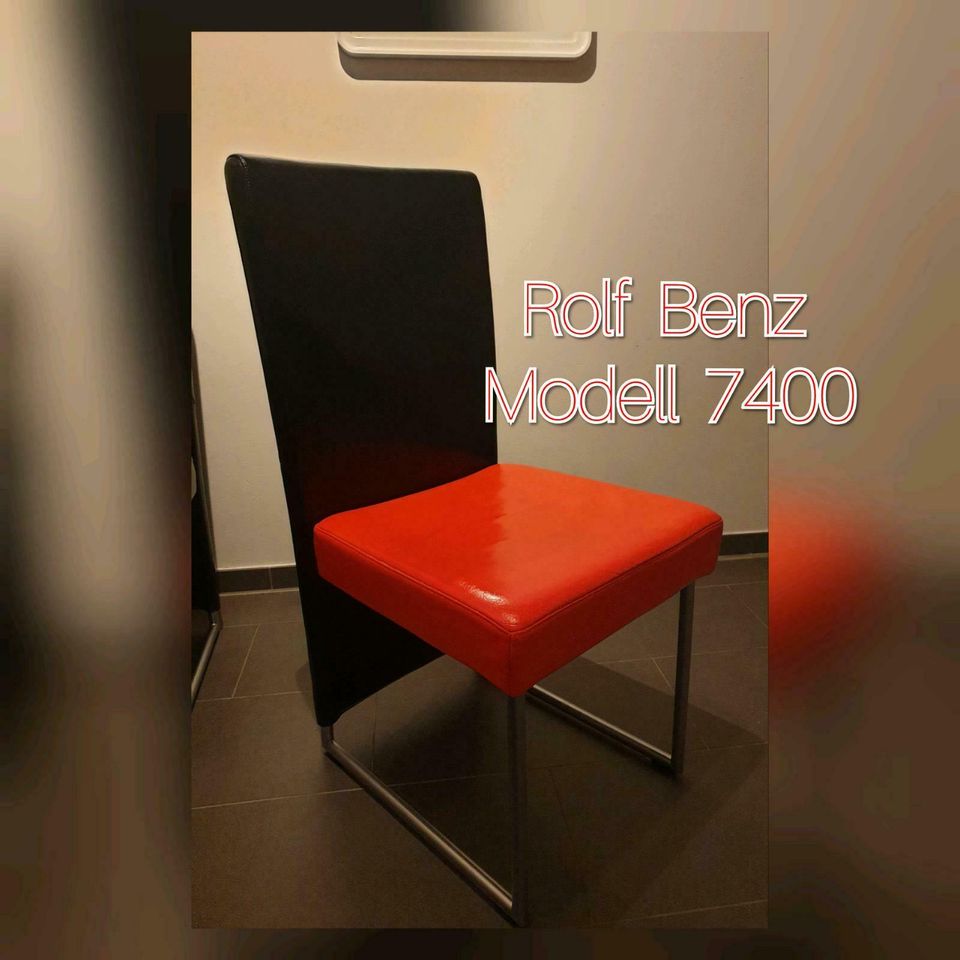 Rolf Benz Freischwinger Stuhl 7400 Unikat Design Klassiker Leder in Haltern am See