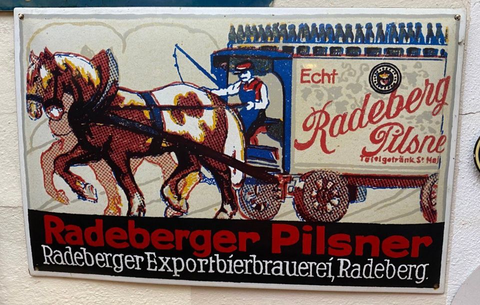 Emaileschild Radeberger Pilsner 46x30 cm Blechschild in Meißen