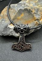 Keltische Halskette Wikinger Thor Hammer mit Eisernem Kreuz Nordrhein-Westfalen - Hünxe Vorschau