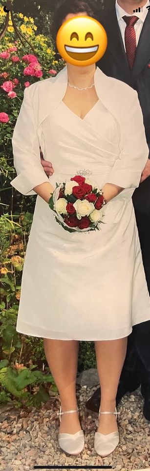 Hochzeitskleid Brautkleid Elfenbein mit Bolero Gr. 42 von Amelie in Oer-Erkenschwick