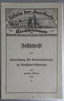 Festschrift-Einweihung des Gemeindehauses Siegbach Eisemroth 1929 Hessen - Siegbach Vorschau