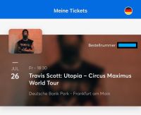 Travis Scott Konzert am 26.07.2024  in Frankfurt / Zusatzkonzert Nordrhein-Westfalen - Morsbach Vorschau