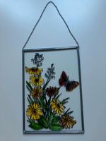 Hinterglasmalerei Blumen mit Schmetterling Nordrhein-Westfalen - Herford Vorschau