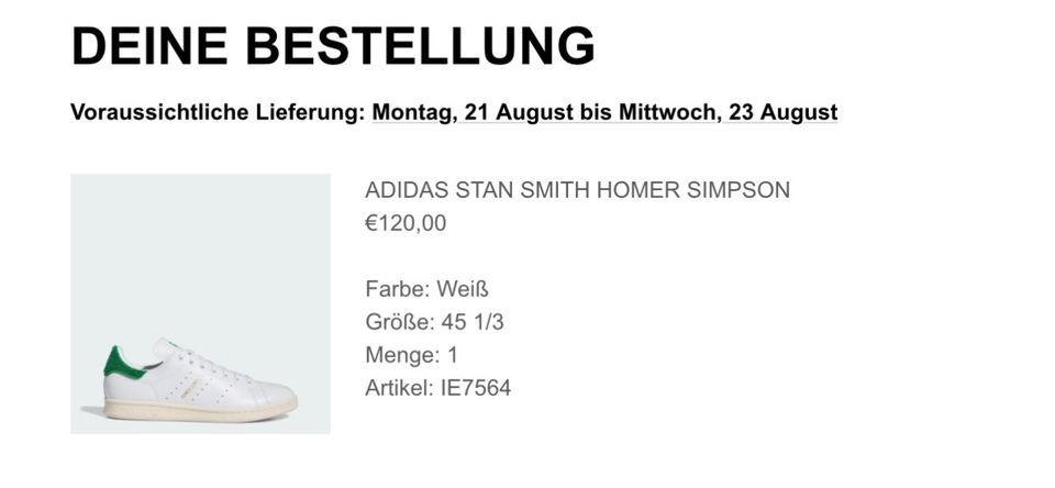 Adidas Stan Smith Homer Simpson neu 45 1/3 in Borken