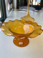 Gelbe Glasschale mundgeblasen handgefor.70-er J. Retro-Design DDR Thüringen - Meiningen Vorschau