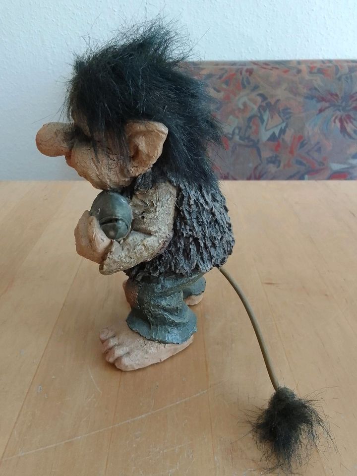 Troll Figur mit Fisch Angeln Angler 17 cm aus Schweden in Berlin