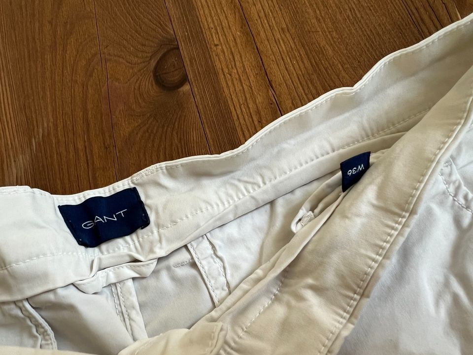Gant Shorts, kurze Hose, weiß, weite 36, L, Herren in Limburg