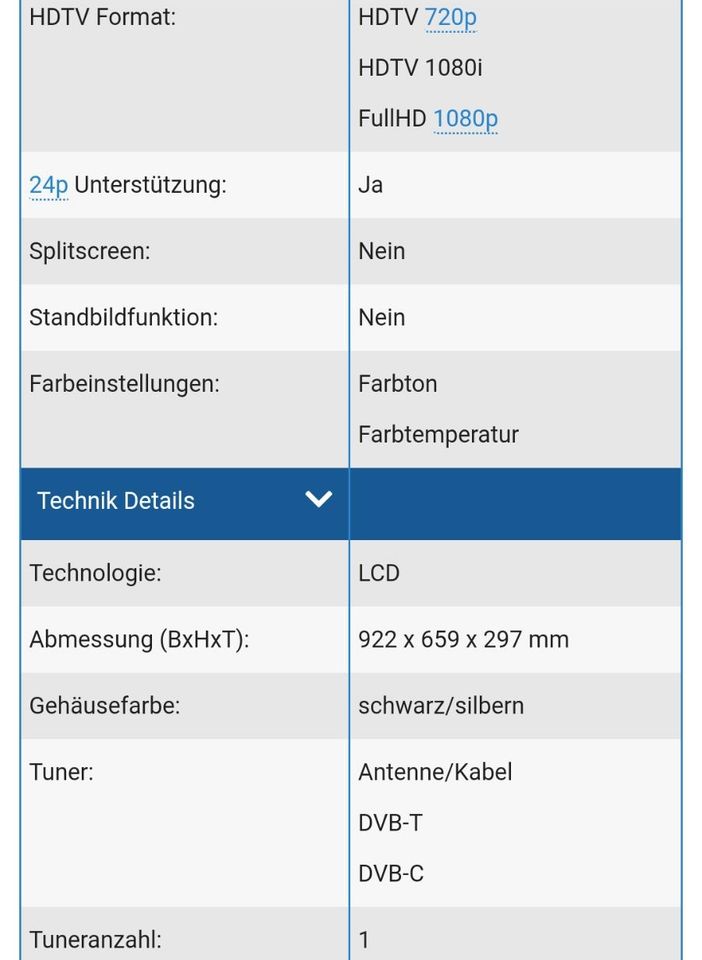 37 Zoll Fernseher LG TV in Zeulenroda