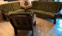 Schönes Vintage Sofa 70er 80er Retro Vollholz grün 3tlg. 3/2/1 Bayern - Würzburg Vorschau