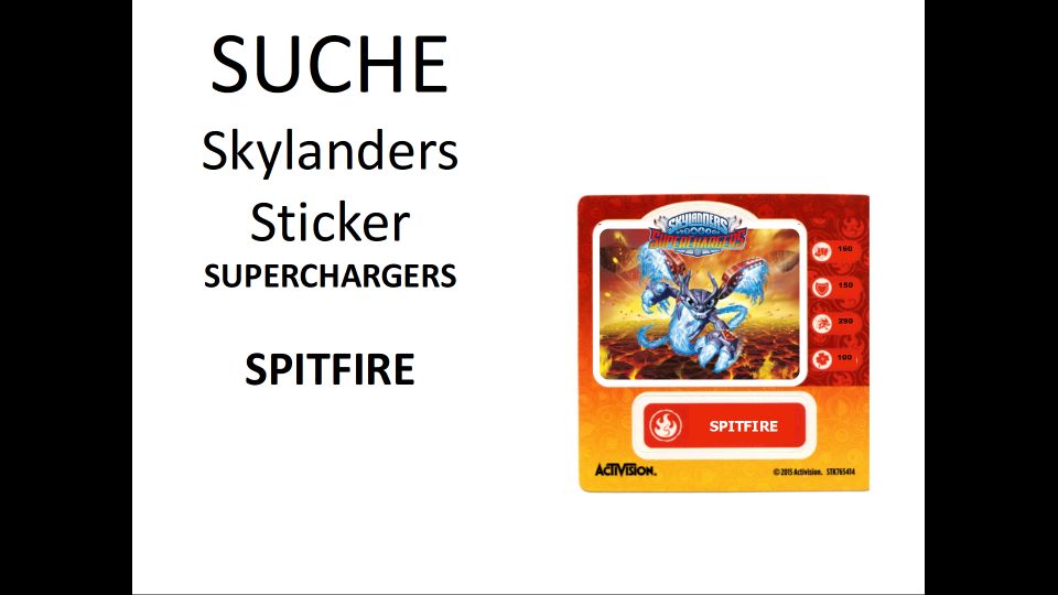 SUCHE Skylanders Sticker, Aufkleber Superchargers, Imaginators in Otzberg