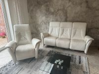 Weiße Ledercouch Sofa mit Liegefunktion Düsseldorf - Garath Vorschau