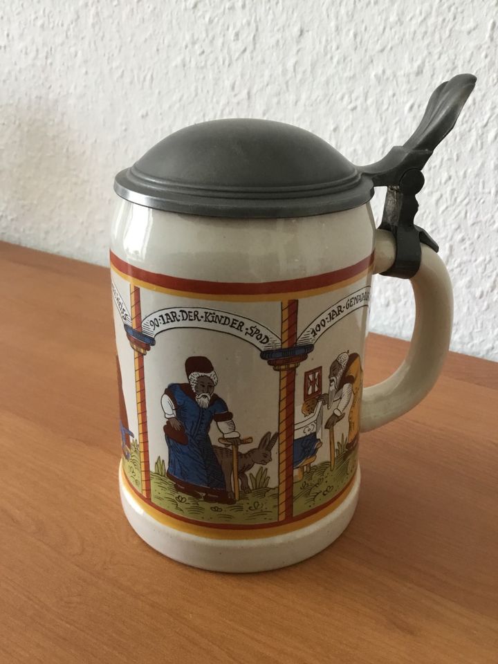 WMF Bierkrug mit Zinndeckel in Hannover