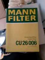 MANN-FILTER FILTER, INNENRAUMLUFT CU 26 006 FÜR VW SEAT SKODA Bayern - Freising Vorschau