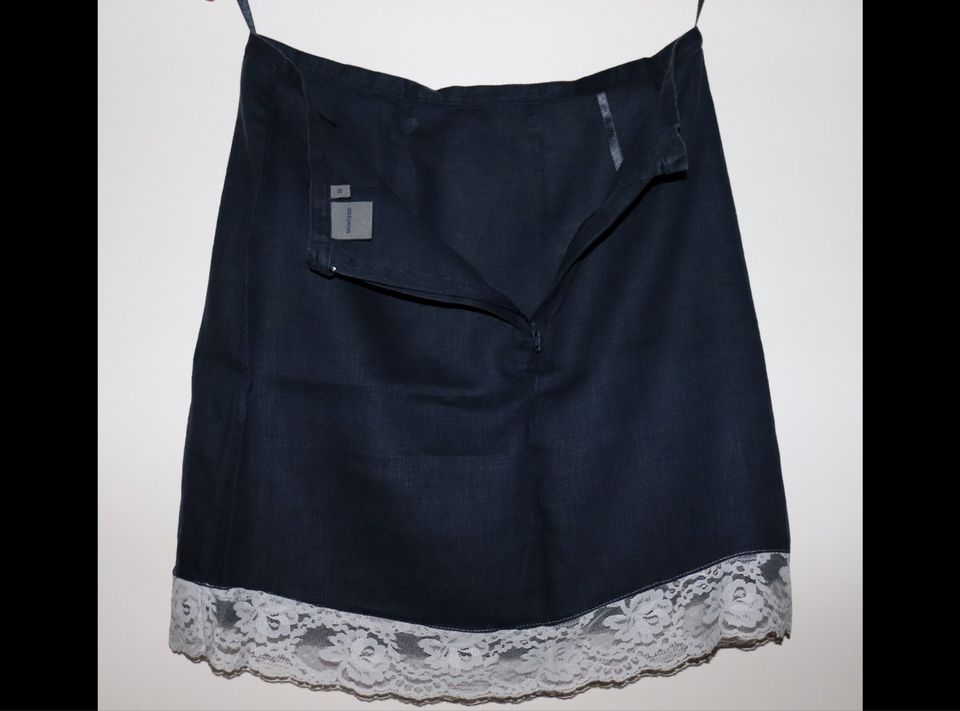 Kleid Minikleid 'Manguun' schwarz-lila Spitze reizvoll Gr. 38 / M in Salzwedel