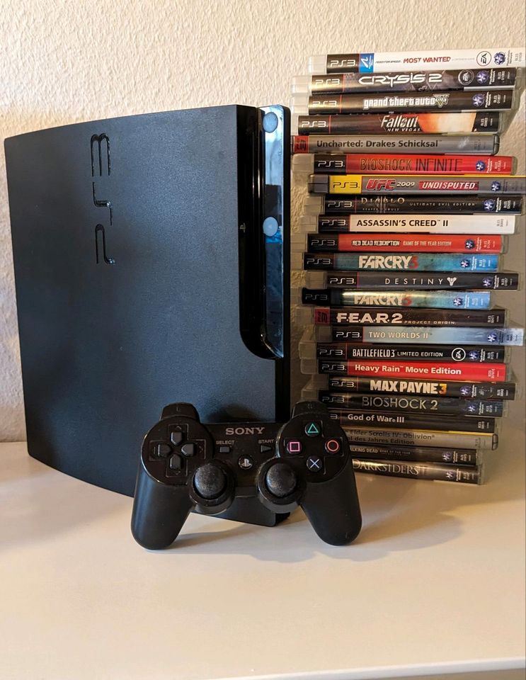 Playstation 3 500gb Slim + Spiele in Karlsruhe