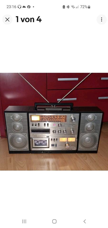Radiorekorder Getto Blaster Telefunken HiFi Studio 1m Zust. Gut in Winnemark