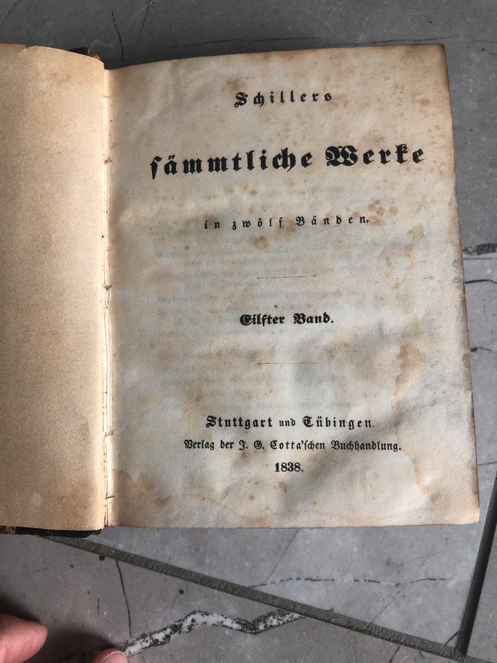 Schillers sämtliche Werke von 1838, Band 11 in Willich
