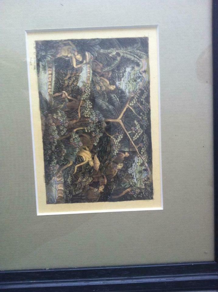 Aquarell Malerei, Bali, Original, sehr feine Malerei, ca 50/60 Ja in Wiesbaden