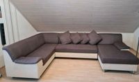 Schönes Stoff/Kunstleder Sofa in Braun/Beige U-Form Hessen - Bad Emstal Vorschau