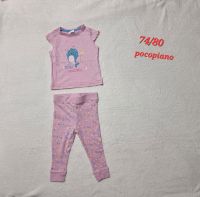Mädchen 74/80 Schlafanzug Zweiteiler Pyjama sommer rosa blau Nordrhein-Westfalen - Paderborn Vorschau