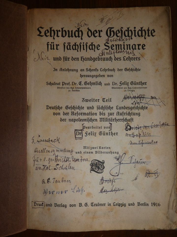 Lehrbuch der Geschichte 1916 in Glauchau