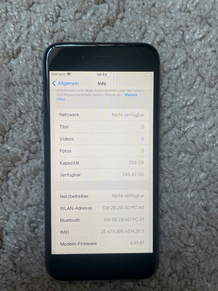 iPhone 8 256GB guter Zustand Schwarz Grau in Gerolstein