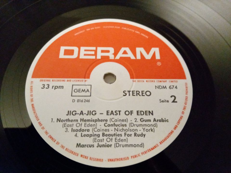 East Of Eden Vinyl Album – Jig-A-Jig – Deutschland 1971 in Köln