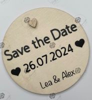 Personalisierte Save the Date Karten Hochzeit Deko Einladung Holz Niedersachsen - Bawinkel Vorschau