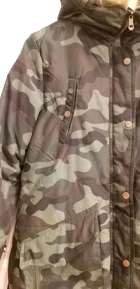 Rock Rebel Camouflage Flecktarn Winterjacke Mantel Parka M in Altenkirchen