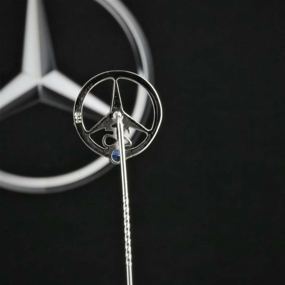 25 Jahre Mercedes Benz Daimler 835 Silber  Anstecknadel Poliert Sammler Neuwertig Top Versand Händler DHL Geschenk Echt in Igel