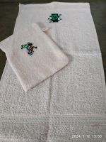 Minecraft kleines Handtuch mit Waschhandschuh mit Bügelapplikatio Bayern - Niederschönenfeld Vorschau