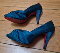 Rote Sohle - Cox Satin Pumps edel Niedersachsen - Buxtehude Vorschau