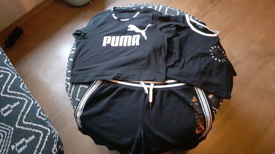 Body Superdry (42) - Croptop Puma (42) - Short Bench (44/46) in Regen