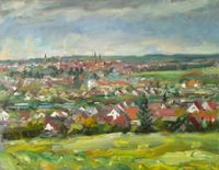 Jürgen Leippert. Ölgemälde Rottweil Stadtpanorama 1997 Baden-Württemberg - Rottenburg am Neckar Vorschau