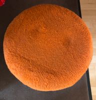 70er Jahre Vintage Plüsch Hocker Orange ca.45-50cm Hessen - Brensbach Vorschau