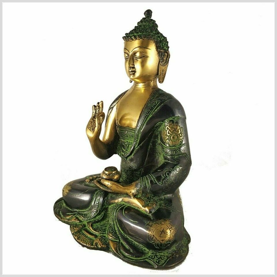 Lehrender Buddha Vitarka Mudra Lehrender Buddha25cm 2,8kg Messing in München