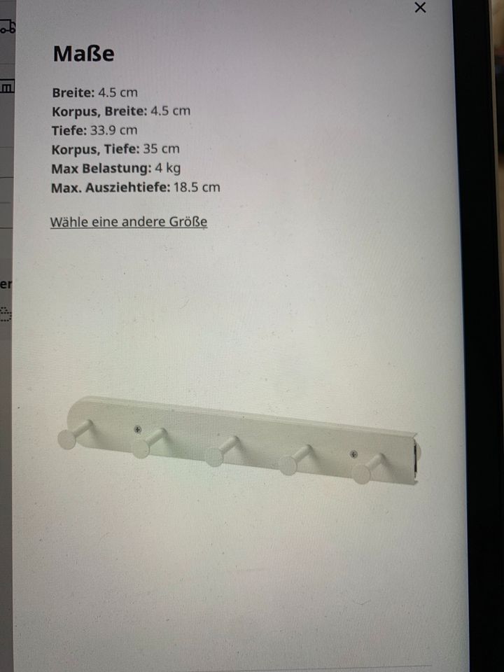 Ikea Komplement ausziehbare Hakenleiste, 35 cm in Büdingen
