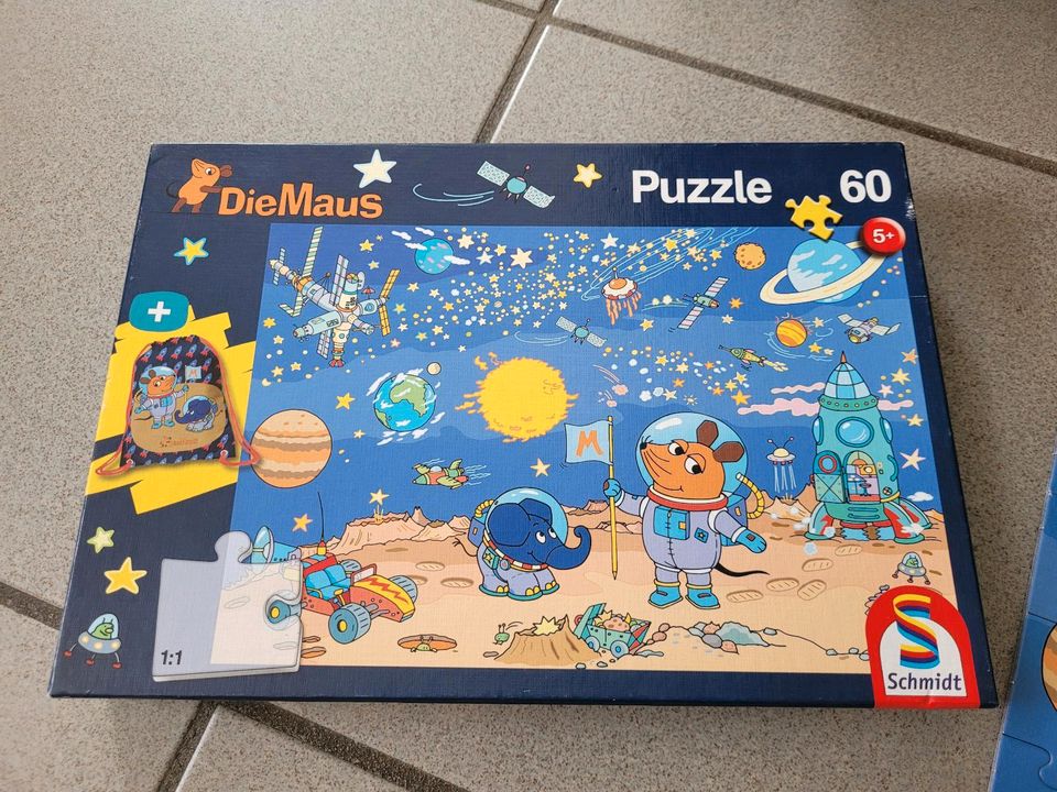 Sendung mit der Maus Weltraum Puzzle 60 Teile Mondlandung in Groß-Zimmern