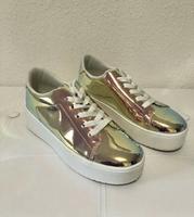 Reflektierende Glitzer Festival Schuhe Plateau Sneaker Turnschuhe Berlin - Friedrichsfelde Vorschau