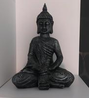 Buddha sitzend groß ca 30cm Schwarz-Grau Hessen - Wehretal Vorschau