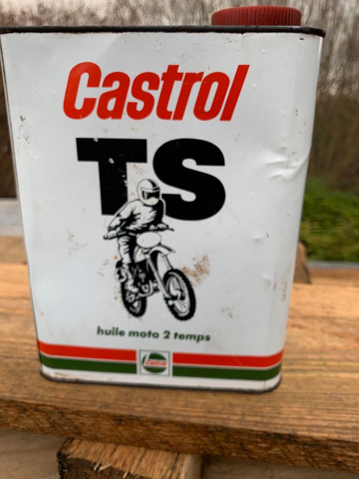 Castrol TS Zweitakt Öldose 60er Moto Cross Enduro Moped Vespa in Korschenbroich