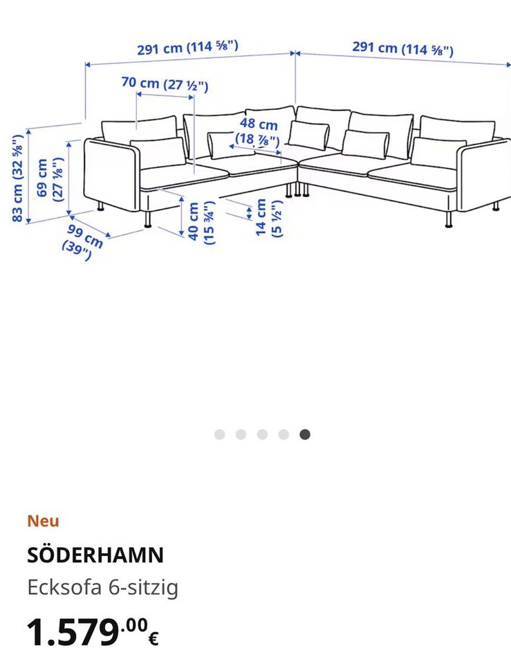 IKEA  Couch SÖDERHAMN in Fürth