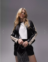Topshop schwarze Bikerjacke Kunstleder Jacke S 36 Bayern - Regensburg Vorschau