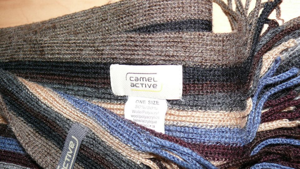 CAMEL ACTIVE SCHAL DUNKLE FARBEN 50% WOLLE & 50% POLYACRYL in Halle