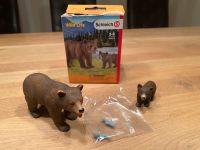 Schleich 42473 Grizzlybär Mutter mit Jungen + Fische Niedersachsen - Goldenstedt Vorschau