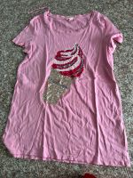 Esprit TShirt Eis S/36 Rosa pink Barbie Pailletten Glitzer Cartoo Hessen - Liederbach Vorschau