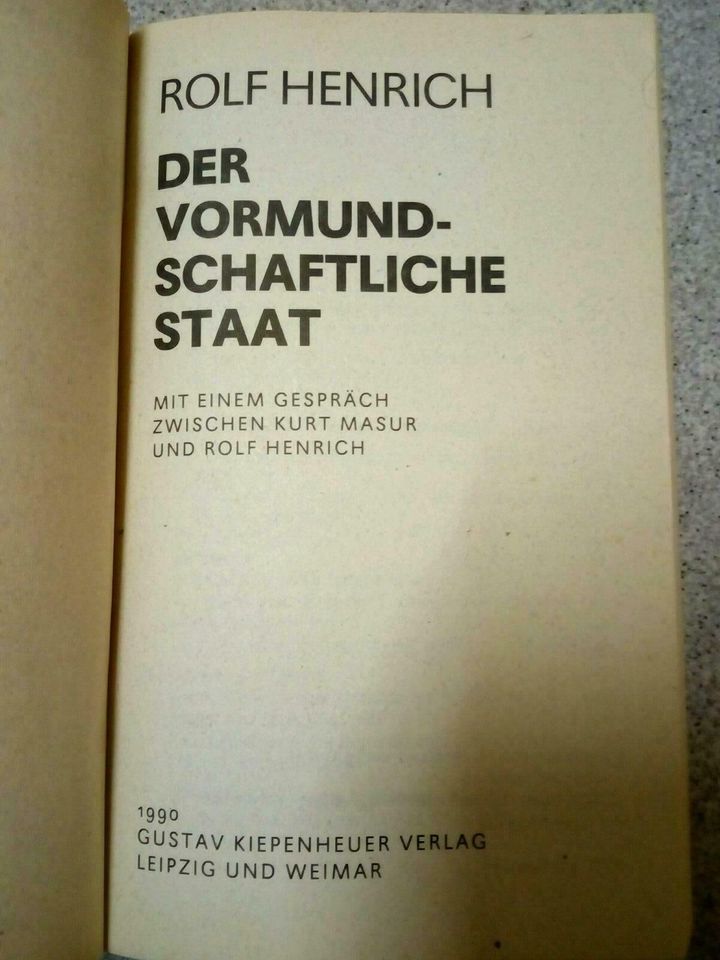 Buch: Rolf Henrich - Der vormundschaftliche Staat Kiepenheuer in Hückelhoven