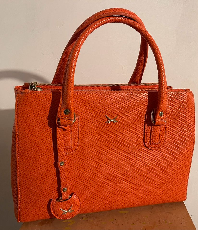 Sansibar Schultertasche Handtasche orange in Vechta