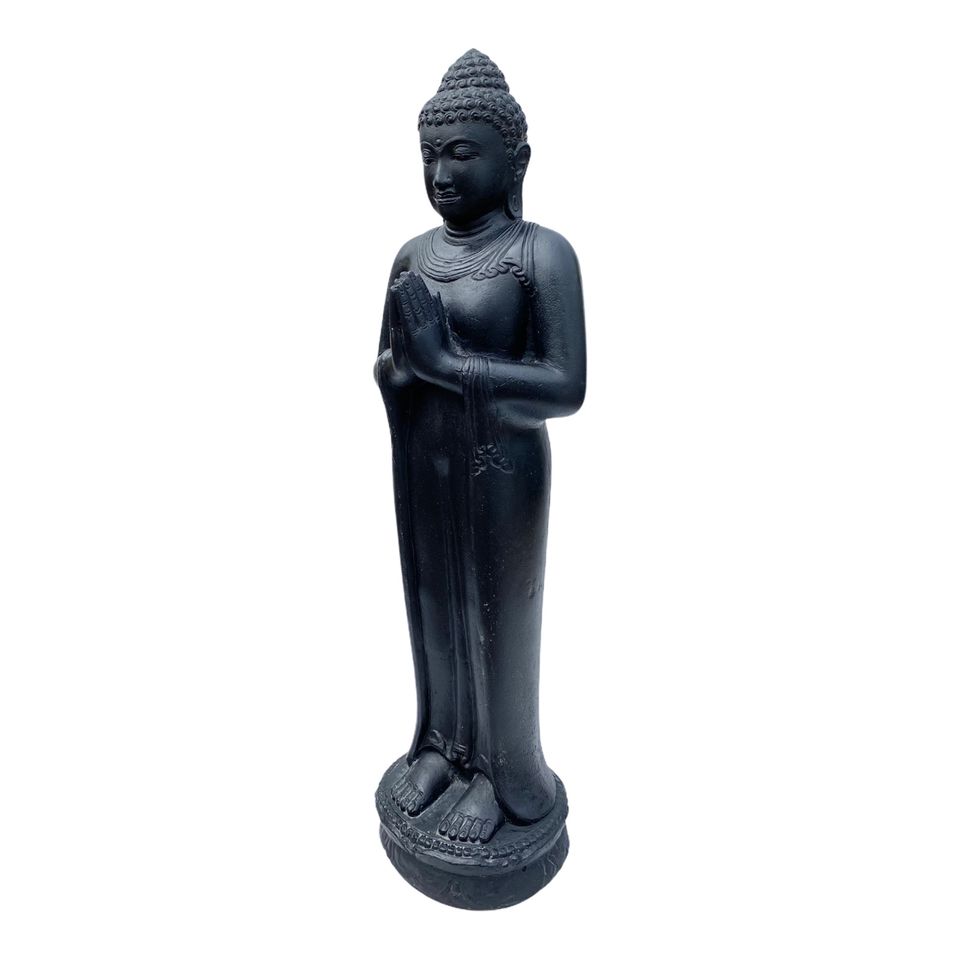 Buddha Figur Stein Garten stehend Lavasand Skulptur 120cm Wetterf in Hüllhorst