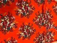 Kleid Blutsgeschwister orange rot floral Brandenburg - Flecken Zechlin Vorschau